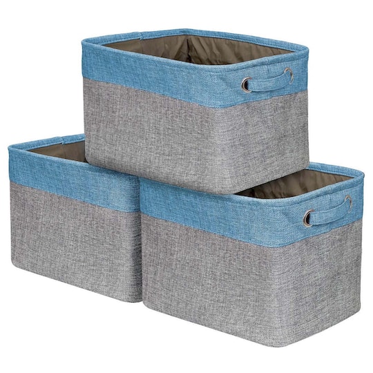 Sorbus 15" Twill Collapsible Storage Basket Set